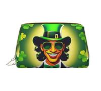 DRTGEDS Happy St Patrick'S Day - Bolsas de cosméticos para mujer, bolsa de maquillaje pequeña para bolso, bolsa de maquillaje de viaje, Blanco, Talla única