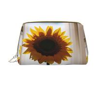 DRTGEDS Hermosa bolsa de aseo de viaje con girasoles, bolsa de maquillaje para bolso, bolsa de maquillaje de viaje, mini bolsa de cosméticos para mujer, color blanco, talla única, White, Talla única