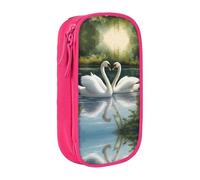 DRTGEDS Hermoso estuche para lápices White Swans On The Lake con múltiples ranuras, bolsa portátil para lápices, estuche de colores para oficina