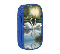 DRTGEDS Hermoso estuche para lápices White Swans On The Lake con múltiples ranuras, bolsa portátil para lápices, estuche de colores para oficina