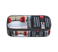 DRTGEDS Hermoso estuche para lápices White Swans On The Lake con múltiples ranuras, bolsa portátil para lápices, estuche de colores para oficina, Cabina telefónica 2, Talla única, Deportivo