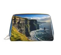 DRTGEDS Ireland Outdoors County Clare The Cliffs - Bolsas de cosméticos para mujer, bolsa de maquillaje pequeña para bolso, bolsa de maquillaje de viaje, color blanco, talla única, blanco, One Size