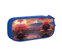 DRTGEDS Japan Mount Fuji - Estuche para lápices de gran capacidad, estuche para lápices, estuche de papelería para oficina, Blue, Talla única, Deportivo