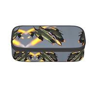 DRTGEDS Jet Fighters - Estuche para lápices de gran capacidad con 4 compartimentos para hombres y mujeres