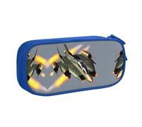 DRTGEDS Jet Fighters - Estuche para lápices de gran capacidad, estuche para bolígrafos, estuche de papelería para oficina, Blue, Talla única, Deportivo