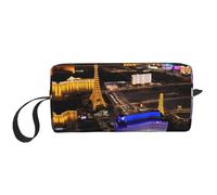 DRTGEDS Las Vegas Night - Bolsa pequeña con cremallera, mini estuche de transporte de maquillaje de viaje, bolsa de cosméticos, electrónica portátil, Las Vegas Night, Talla única