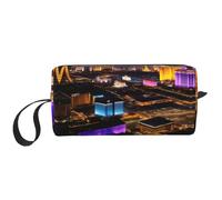 DRTGEDS Las Vegas Night View - Bolsa pequeña con cremallera, mini estuche de transporte de maquillaje de viaje, bolsa de cosméticos, electrónica portátil, Vista Nocturna de Las Vegas, Talla única