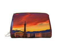 DRTGEDS Las Vegas Sunset - Neceser de viaje, bolsa de maquillaje para bolso, bolsa de maquillaje de viaje, mini bolsa de cosméticos para mujer, color blanco, talla única, White, Talla única