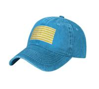 DRTGEDS Lemon Zest - Gorra de béisbol ajustable con diseño de rayas amarillas, estilo hip hop, gorra de camionero para hombres y mujeres, gorra de béisbol ajustable de algodón, Azul, talla nica