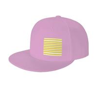 DRTGEDS Lemon Zest - Gorra de béisbol ajustable con diseño de rayas amarillas, estilo hip hop, para hombres y mujeres, Rosado, talla única