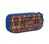DRTGEDS Library Bookshelf - Estuche para lápices de gran capacidad, estuche para bolígrafos, papelería para oficina, Blue, Talla única, Deportivo