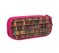 DRTGEDS Library Bookshelf - Estuche para lápices de gran capacidad, estuche para bolígrafos, papelería para oficina, Pink, Talla única, Deportivo