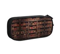 DRTGEDS Library - Estuche para lápices de gran capacidad, estuche para bolígrafos, papelería para oficina, Black, Talla única, Deportivo