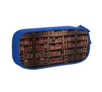 DRTGEDS Library - Estuche para lápices de gran capacidad, estuche para bolígrafos, papelería para oficina, Blue, Talla única, Deportivo