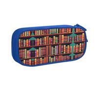 DRTGEDS Library - Estuche para lápices de gran capacidad, estuche para bolígrafos, papelería para oficina, Azul, One Size, Deportivo