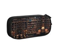 DRTGEDS Library - Estuche para lápices de gran capacidad, estuche para lápices, estuche de papelería para oficina, Black, Talla única, Deportivo