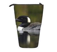 DRTGEDS Loon Nature - Estuche para lápices y cosméticos con diseño de pájaros, telescópico, organizador de maquillaje, Black, Talla única, Estampados de moda