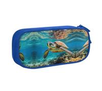 DRTGEDS Lord Howe Island - Estuche para lápices de tortuga marina de gran capacidad, estuche para bolígrafos, estuche de papelería para oficina, Blue, Talla única, Deportivo