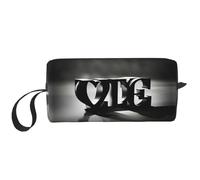 DRTGEDS Love Font Bolsa pequeña con cremallera, mini estuche de maquillaje de maquillaje portátil para dispositivos electrónicos, Love Police, One Size, Love, Fuente de amor, Taille unique