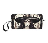 DRTGEDS Magic Witch Witchcraft - Bolsas de cosméticos bohemias para mujer, bolsa de maquillaje pequeña para bolso, bolsa de maquillaje de viaje con cremallera, Magia Bruja Brujería Bohemia, Talla
