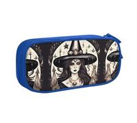 DRTGEDS Magic Witch Witchcraft - Estuche bohemio de gran capacidad para lápices, estuche de papelería para oficina, Azul, One Size, Deportivo