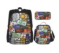 DRTGEDS Magic Witch Witchcraft - Mochila de dibujo bohemio con fiambrera, juego 3 en 1 con estuche para lápices, mochila de gran capacidad con correa para el pecho, Matrícula, Talla única, Mochilas