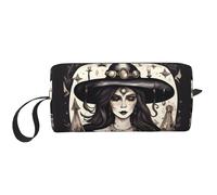 DRTGEDS Magic Witch Witchcraft - Neceser bohemio para hombre, organizador de artículos de aseo portátil, bolsa de afeitado, bolsa pequeña, color blanco, talla única, White, Talla única