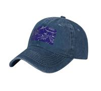 DRTGEDS Manta Ray and Fish Brim Cap Hip Hop, gorra de camionero para hombre y mujer, gorra de béisbol ajustable de algodón, Azul marino, talla nica