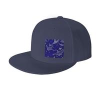 DRTGEDS Manta Ray and Fish - Gorra de béisbol ajustable para hombre y mujer, estilo hip hop, estilo camionero, Azul marino, talla única