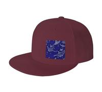 DRTGEDS Manta Ray and Fish - Gorra de béisbol ajustable para hombre y mujer, estilo hip hop, estilo camionero, Rojo oscuro, talla única
