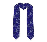 DRTGEDS Manta Ray and Fish Print - Estola de graduación para graduados de honor de 182.9 cm, unisex, para adultos, clase de 2024, Esquina afilada, talla única