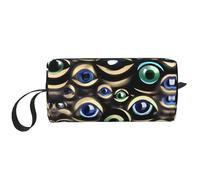 DRTGEDS Many Evil Eyes - Bolsa pequeña con cremallera, mini estuche de transporte de maquillaje de viaje, bolsa de cosméticos, electrónica portátil, Muchos ojos malvados, Talla única