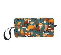 DRTGEDS Many Foxes - Bolsa pequeña con cremallera con cremallera, mini estuche de transporte de maquillaje de viaje, bolsa de cosméticos, electrónica portátil, Impresión de muchos zorros, Talla única