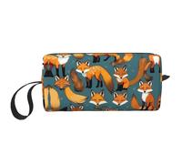 DRTGEDS Many Foxes - Bolsa pequeña con cremallera, mini estuche de transporte de maquillaje de viaje, bolsa de cosméticos, electrónica portátil, Muchos zorros, Talla única
