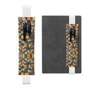 DRTGEDS Many Foxes - Soporte para bolígrafos de piel de PVC con banda elástica colorida, para regalo, soporte desmontable para bolígrafos para cuaderno