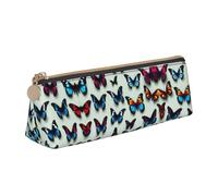 DRTGEDS Mariposa y violonchelo moda lápiz bolsa, bolsa de lápiz portátil, papelería cremallera linda bolsa de almacenamiento, para oficina, viajes, Blanco 1, One size, Moda