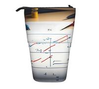 DRTGEDS Math Formula Pieces - Soporte telescópico para lápices, organizador telescópico para cosméticos, bolsa de maquillaje, Black, Talla única, Estampados de moda