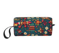 DRTGEDS Mexican Folk Boho - Bolsa pequeña con cremallera, mini estuche de transporte de maquillaje de viaje, bolsa de cosméticos, electrónica portátil, Boho folclórico mexicano, Talla única