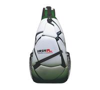 DRTGEDS Mochila de balón de fútbol blanco, bolsa de pecho cruzada diagonal para hombres, bolsa de hombro para viajes al aire libre, bolsa de bicicleta, Negro, One Size, Bolso cruzado diagonal