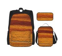 DRTGEDS Mochila náutica de mapa de brújula con fiambrera, juego 3 en 1 con estuche para lápices, mochila de gran capacidad con correa para el pecho, Patrón de dinosaurio, Talla única, Mochilas de día