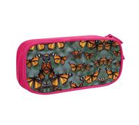 DRTGEDS Monarch - Estuche para lápices de gran capacidad, diseño de mariposas, Pink, Talla única, Deportivo