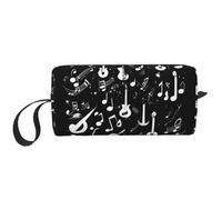 DRTGEDS Music Symbols Love - Bolsa pequeña con cremallera, mini estuche de transporte de maquillaje de viaje, bolsa de cosméticos, electrónica portátil, Música Símbolos Amor, Talla única