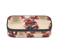 DRTGEDS Naughty Pig Baby - Estuche para lápices de gran capacidad con 4 compartimentos para hombres y mujeres