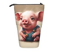 DRTGEDS Naughty Pig Baby - Estuche telescópico para lápices, organizador de papelería con cremallera