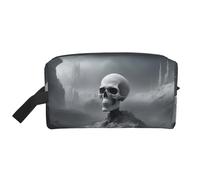 DRTGEDS Neceser blanco punk skul para hombres, bolsa organizadora de artículos de aseo portátil de viaje, bolsa de afeitado, bolsa pequeña, Calavera punk blanca, Talla única