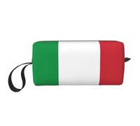DRTGEDS Neceser con bandera italiana para hombre, bolsa organizadora de artículos de aseo portátil, bolsa de afeitado, bolsa pequeña, Blanco, Talla única