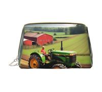 DRTGEDS Neceser con diseño de granja de tractores para hombres, bolsa organizadora de artículos de aseo portátil de viaje, bolsa de afeitado, bolsa pequeña, color blanco, talla única, White, Talla