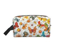 DRTGEDS Neceser con diseño de margaritas y mariposas para hombre, bolsa organizadora de artículos de aseo portátil, bolsa de afeitado, bolsa pequeña, Butterfly Daisy2, Talla única