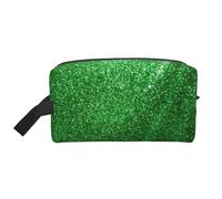 DRTGEDS Neceser con lentejuelas verdes brillantes para hombre, bolsa organizadora de artículos de aseo portátil, bolsa de afeitado, bolsa pequeña, Lentejuelas verdes, Talla única