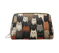 DRTGEDS Neceser de gato para hombre, organizador de artículos de aseo portátil de viaje, bolsa de afeitado, bolsa pequeña, color blanco, talla única, White, Talla única